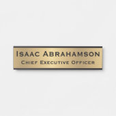 フェイク金ゴールドOfficeドアの署名シンボルや象徴名プレート サインプレート (正面)