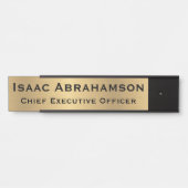 フェイク金ゴールドOfficeドアの署名シンボルや象徴名プレート サインプレート (正面)