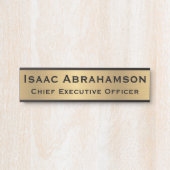 フェイク金ゴールドOfficeドアの署名シンボルや象徴名プレート サインプレート (正面)