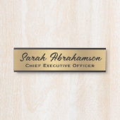 フェイク金ゴールドOfficeドアの署名シンボルや象徴名プレート サインプレート (正面)