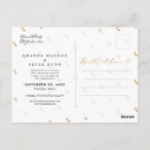 フェイク金ゴールドPineAppleの保存日 ポストカード (裏面)