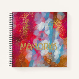 フェイク金ゴールドTouch抽象芸術メモリ ノートブック