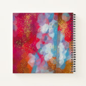 フェイク金ゴールドTouch抽象芸術メモリ ノートブック (裏面)