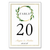 フェイク金リースの結婚テーブル番号カード テーブルナンバー (裏面)