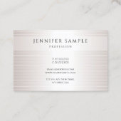 フェイク銀モダンシンプルエレガントトレンディーテンプレート 名刺 (裏面)