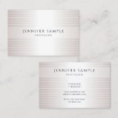 フェイク銀モダンシンプルエレガントトレンディーテンプレート 名刺 (正面/裏面)