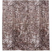 フェイク銀・茶色のグリッター模様 シャワーカーテン (正面)