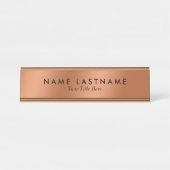 フェイク銅エレガントミニマシンプルリストモダン デスクネームプレート (正面)