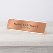 フェイク銅エレガントミニマシンプルリストモダン デスクネームプレート (正面)
