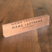 フェイク銅箔カスタム机用ネームプレート デスクネームプレート (側面)