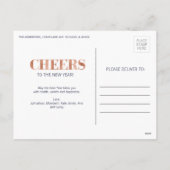 フェイク銅箔応援年賀はがき シーズンポストカード (裏面)