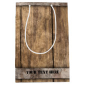 フェイク風化木板 ミディアムペーパーバッグ (正面)