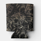 フェイク黒金ゴールドエレガントフローラ結婚ギフト 缶クーラー (裏面)