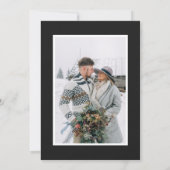 フェイク黒Kraftの素朴2結婚枚の写真 サンキューカード (裏面)