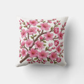 フェイク3D刺繍桜の枝イラスト クッション (裏面)