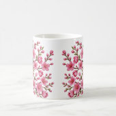 フェイク3D刺繍桜の枝イラスト コーヒーマグカップ (中央)