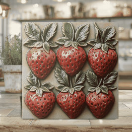 フェイク3D釉薬イタリアンストロベリー タイル