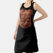 フェイク6パックのアブの破れた布おもしろい錯覚の写真 エプロン (インサイチュ)