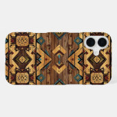 フェイク・アステカ木目 iPhoneケース (裏面横)