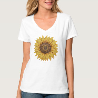 フェイク ダイヤモンド ひまわり Tシャツ