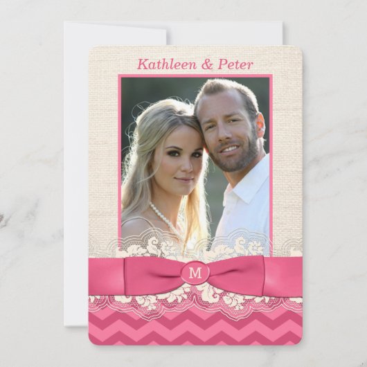 フェイク バルーン, ランタン フォト ウェディング 招待状, シェブロン 3 招待状 (正面)