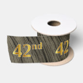 フェイク/模造金ゴールド「第42回」イベント番号(素朴) サテンリボン (リール)