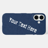 フェイクBlue Jeansテキスト名 Case-Mate iPhoneケース (裏面 (横))