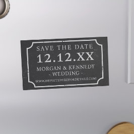 フェイクChalkboard Frame Magnetic Save The Date Card マグネット名刺