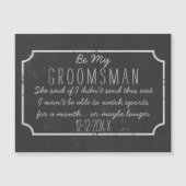 フェイクChalkboard Magnetic Be My Groomsman Proposal (正面)