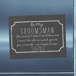 フェイクChalkboard Magnetic Be My Groomsman Proposal
