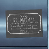 フェイクChalkboard Magnetic Be My Groomsman Proposal