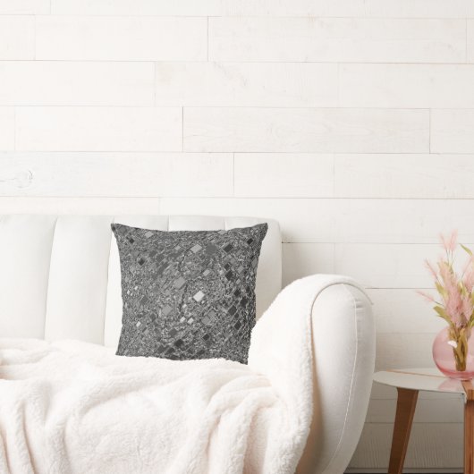 フェイクChromeミニボックスの背景 クッション (ソファ)