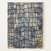 フェイクCrocodileテクスチャ大理石と金ゴールド プランナー手帳 (裏面)