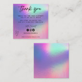 フェイクHolo Media Insertミニビ感謝していジ・ビジネス・カード スクエア名刺 (正面/裏面)