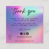 フェイクHolo Media Insertミニビ感謝していジ・ビジネス・カード スクエア名刺 (正面)