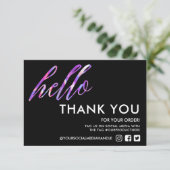 フェイクHolographic Hello Thank you Media Insert (スタンド正面)