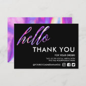 フェイクHolographic Hello Thank you Media Insert (正面/裏面)