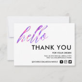 フェイクHolographic Hello Thank you Media Insert (正面)