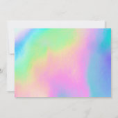 フェイクHolographic Thank Youハートメディア挿入 招待状 (裏面)