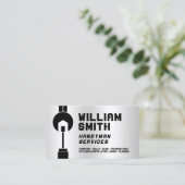 フェイクMetal Surface Texture Tools Business Card 名刺 (スタンド正面)