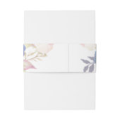 フェイクVellum Blueフローラスエレガントクリプ結婚ト 招待状ベリーバンド (裏面例)