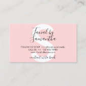 フェイシャルアフターケアアドバイスのポスト指導 名刺 (正面)