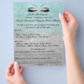 フェイシャルトリートメント同意型枠ブルーグレー チラシ (手)