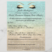 フェイシャルトリートメント同意型枠ブルー金ゴールド チラシ (正面)