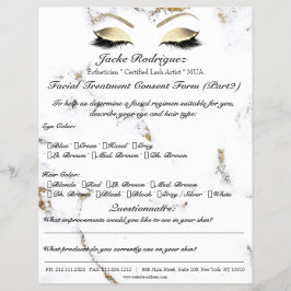 フェイシャルトリートメント同意型枠大理石部2b チラシ