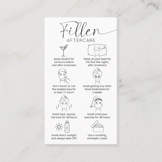 フェイシャルフィミニマルラエレガントゴアフターケアガイド 名刺 (正面)