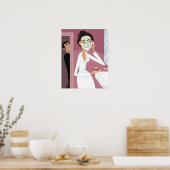 フェイシャルマスクを塗った女性 ポスター (キッチン)