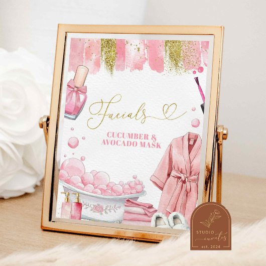 フェイシャルマスクスパパーティー標識 ポスター