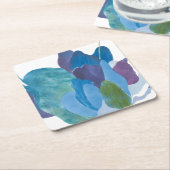 フェイスインディゴ1 スクエアペーパーコースター (アングル)