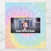 フェイスタイムミームで飲む ワインラベル (シングルラベル)